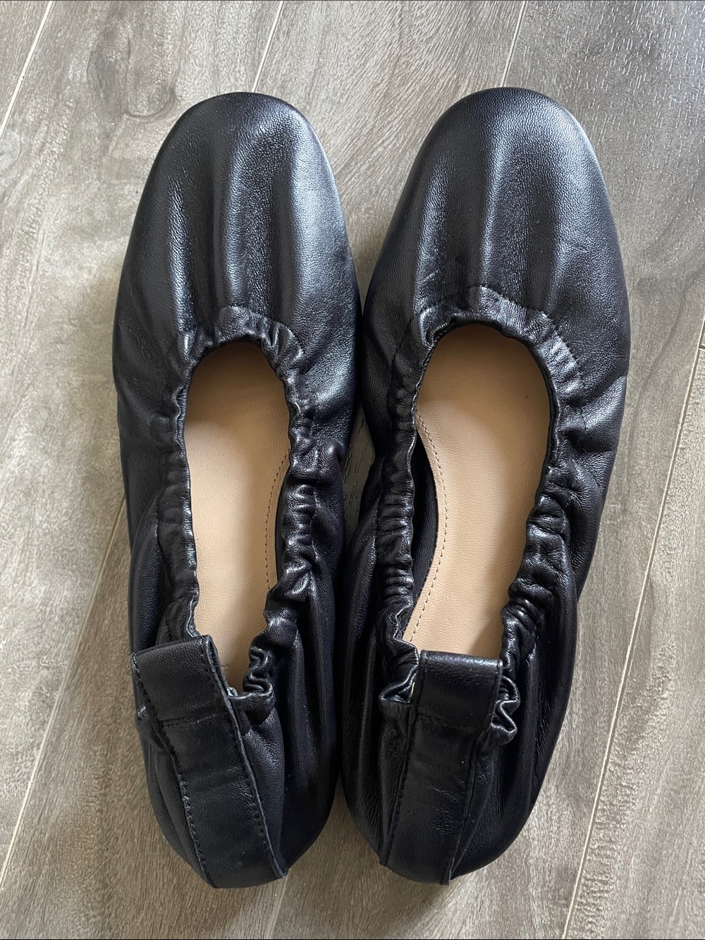 Classic Black Leather Ballet Flats